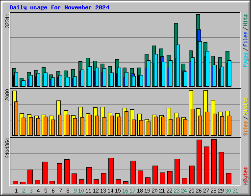 Daily usage for November 2024