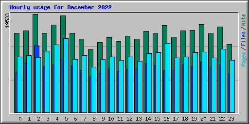 Hourly usage for December 2022