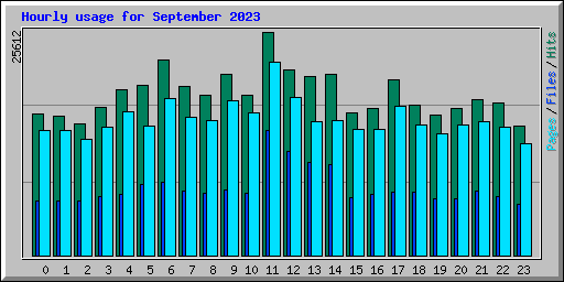 Hourly usage for September 2023