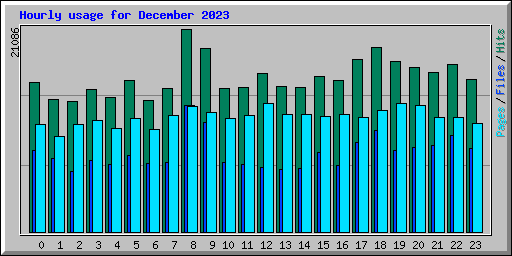 Hourly usage for December 2023